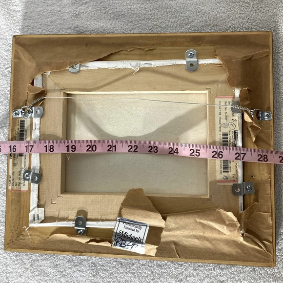 Vintage Korn Hand Painted Landscape Framed Painting Wall Art - Picture 11 of 12